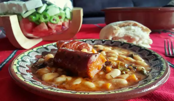 Oven-Baked Beans with Sausage