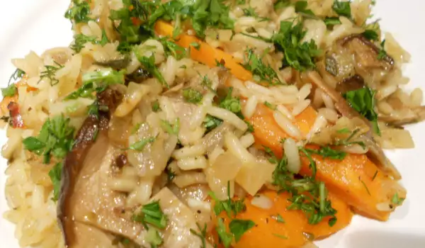 Lean Rice with Carrots, Mushrooms and Rosemary