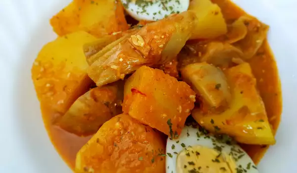 Potato Stew with Pine Nuts and Saffron
