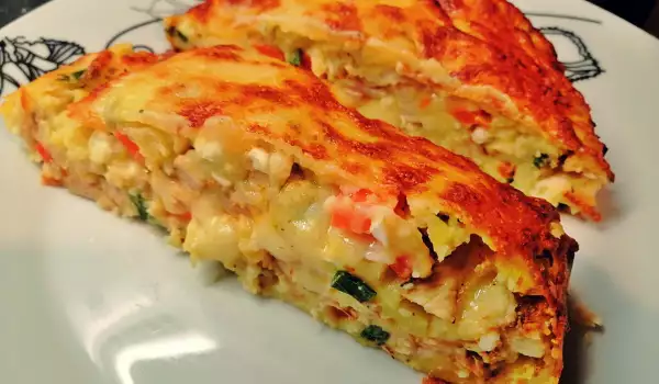 Potato Roll with Chicken and Yellow Cheese