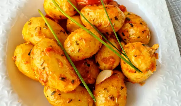 New Potatoes with Tomatoes and Rosemary