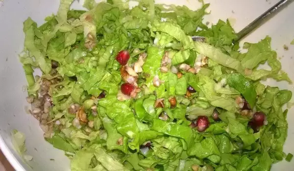 Spring Salad with Buckwheat and Pomegranate