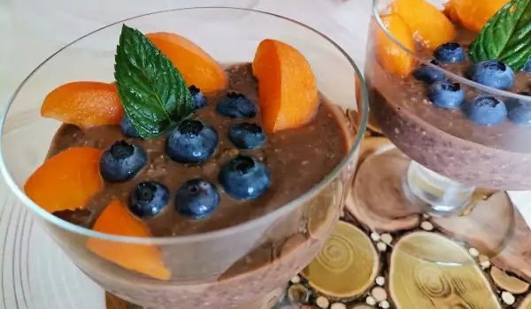 Chia Dessert with Peaches and Dates