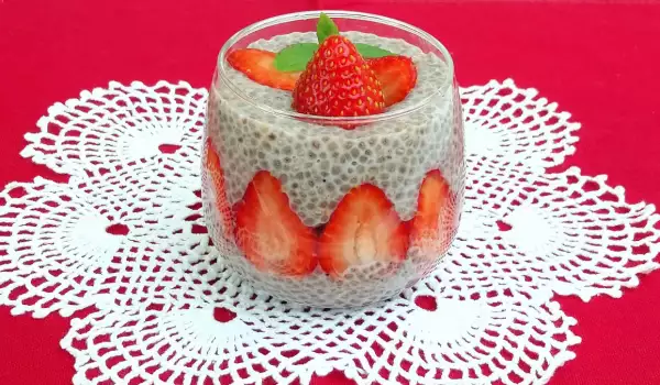 Chia and Strawberry Pudding