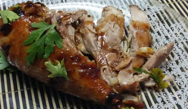 Slow Cooked Turkey Legs with Honey and Soy Sauce Glaze