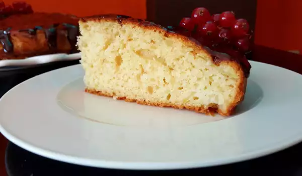 Apple Cake with Chocolate Glaze