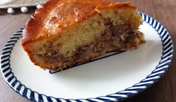 Apple Cake with Walnuts and Peanuts