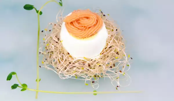Eggs with caviar