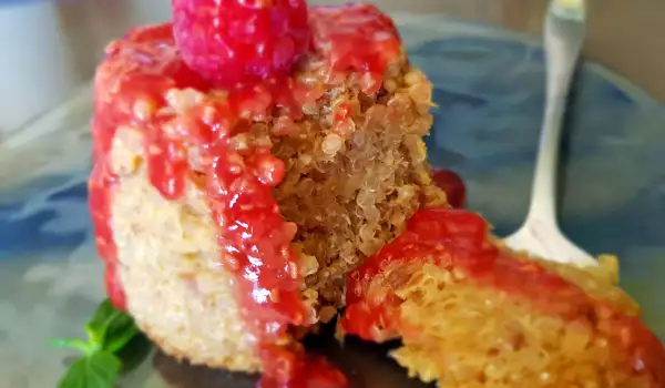 Quinoa Pudding with Raspberry Coulis