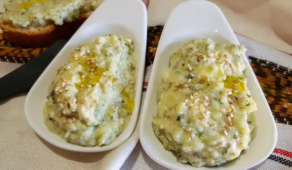 Zucchini Spread with Sesame Seeds and Processed Cheese