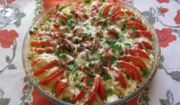 Nicely Arranged Casserole with Chicken Fillet