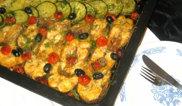 Oven-Baked Carp with Vegetables