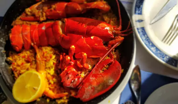 Oven-Baked Lobster and Rice