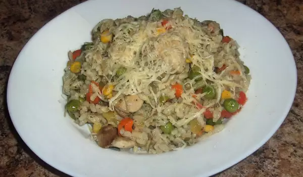 Risotto with Chicken and Frozen Vegetables