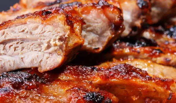 Barbecue Pork Ribs with Mustard
