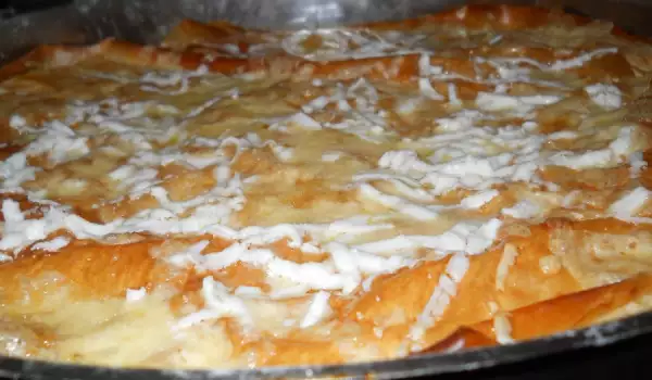 Rhodopean Patatnik with Feta Cheese and Cheese