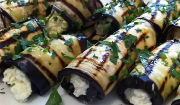 Eggplant Rolls with Feta Cheese