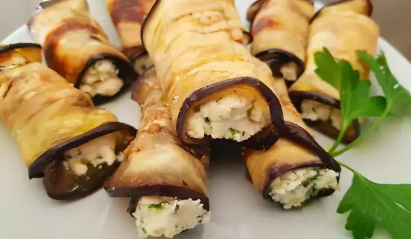 Roasted Eggplant Rolls with Cheese