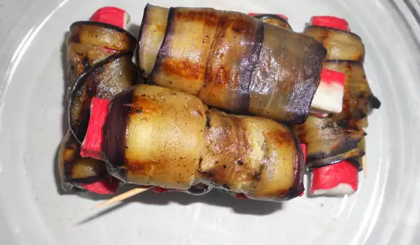 Crab Sticks in Eggplant