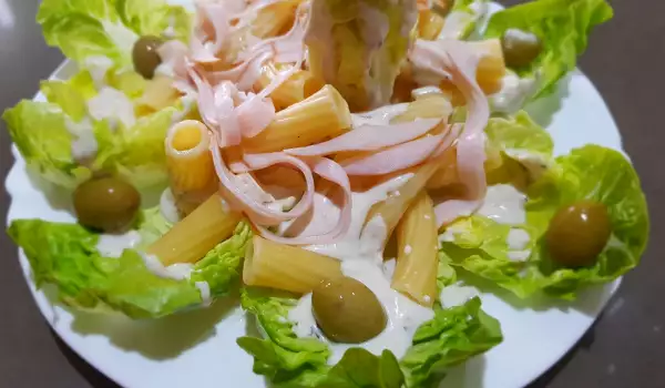 Rigatoni, Caesar Sauce and Turkey Fillet Salad