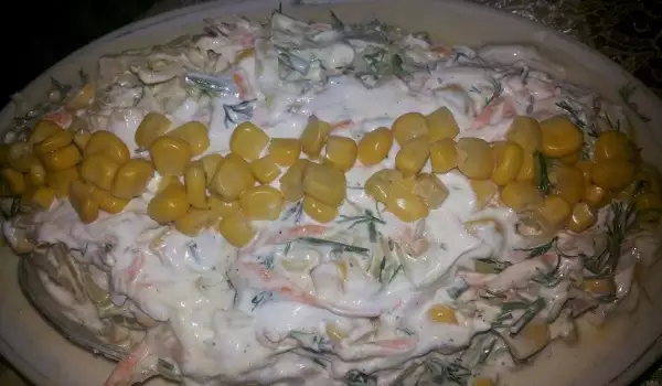 Cabbage, Carrots and Corn Salad