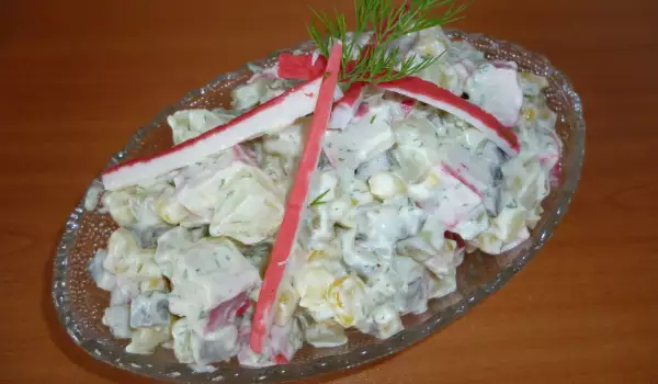 Crab Roll and Potato Salad