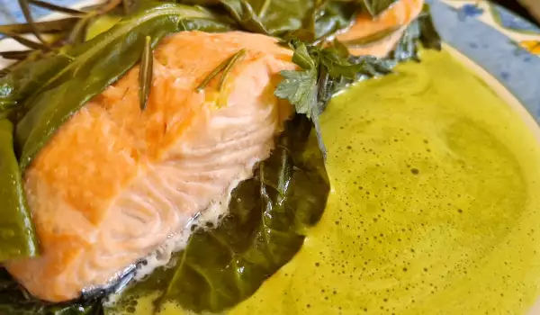 Salmon with Chard Cream