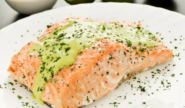 Salmon and wasabi