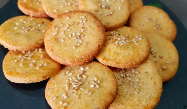 Savory Biscuits with Sesame Seeds and Spices
