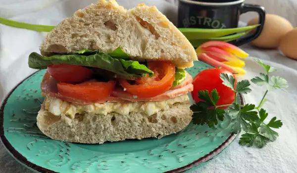 Cold Sandwich with Egg Pate