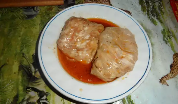 Classic Sarma with Sauerkraut, Minced Meat and Rice