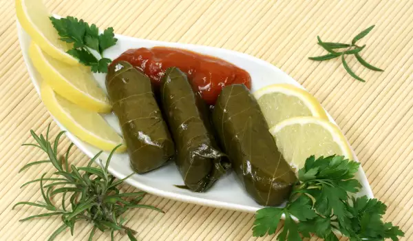 Stufffed Grape Leave Dolmades with Quinoa and Rice