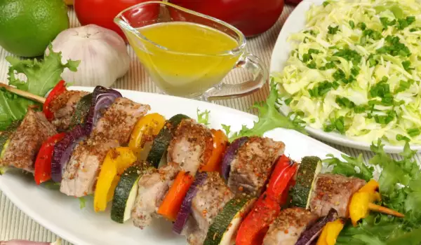 Lamb Skewers with Peppers