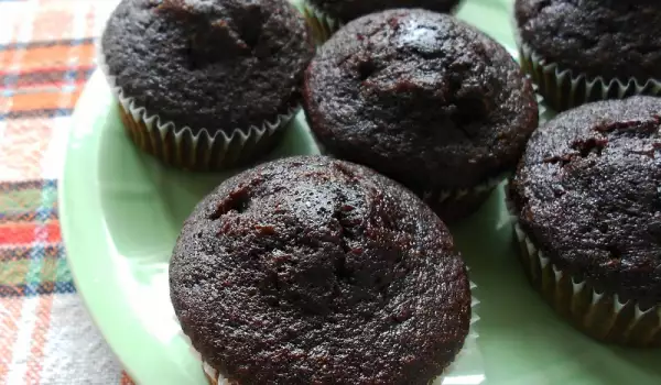 Chocolate Muffins with Jam