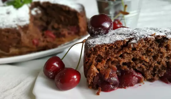 Chocolate Cake with Cherries