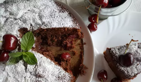 Chocolate Cake with Cherries