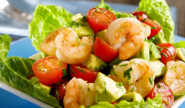 Shrimp and avocado salad