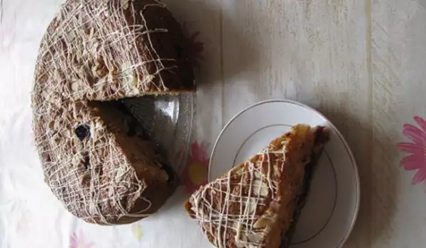 Hazelnut Cake with Plums