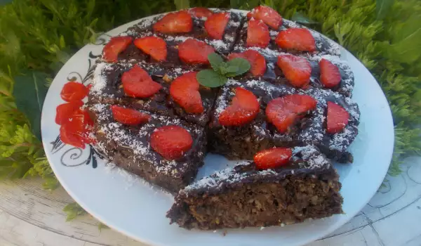 Sugar and Flour-free Strawberry Cake
