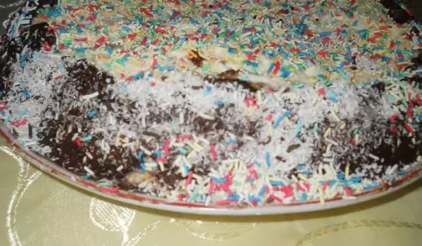 Cream Cake with Sugar Sprinkles