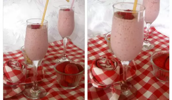 Fruit Smoothie with Coconut Milk, Honey and Walnuts