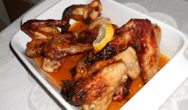 Juicy Chicken Wings with Honey, Beer and Mustard