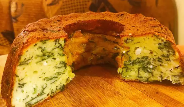 Savory Cake with Spinach and Feta Cheese