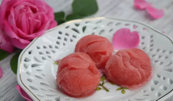Rose and Strawberry Sorbet