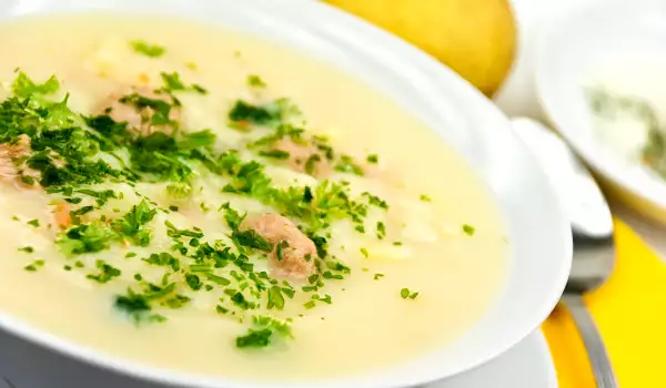 Dairy Chicken Soup with Celery