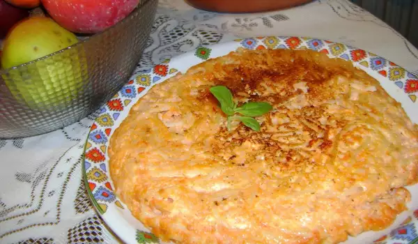 Spaghetti-Omelette with Sauce