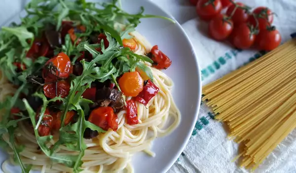 Spaghetti with Grilled Vegetables