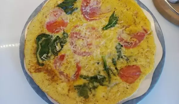 Quick Spinach and Tomato Omelet