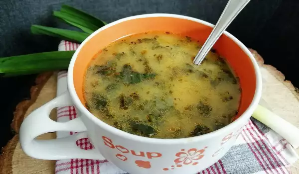 Spinach Soup with Milk