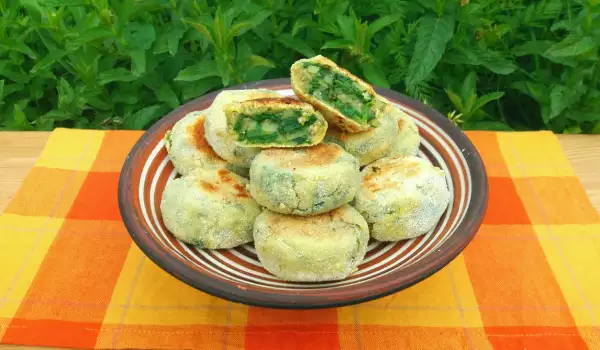 Spinach Patties with Spring onions and Spearmint